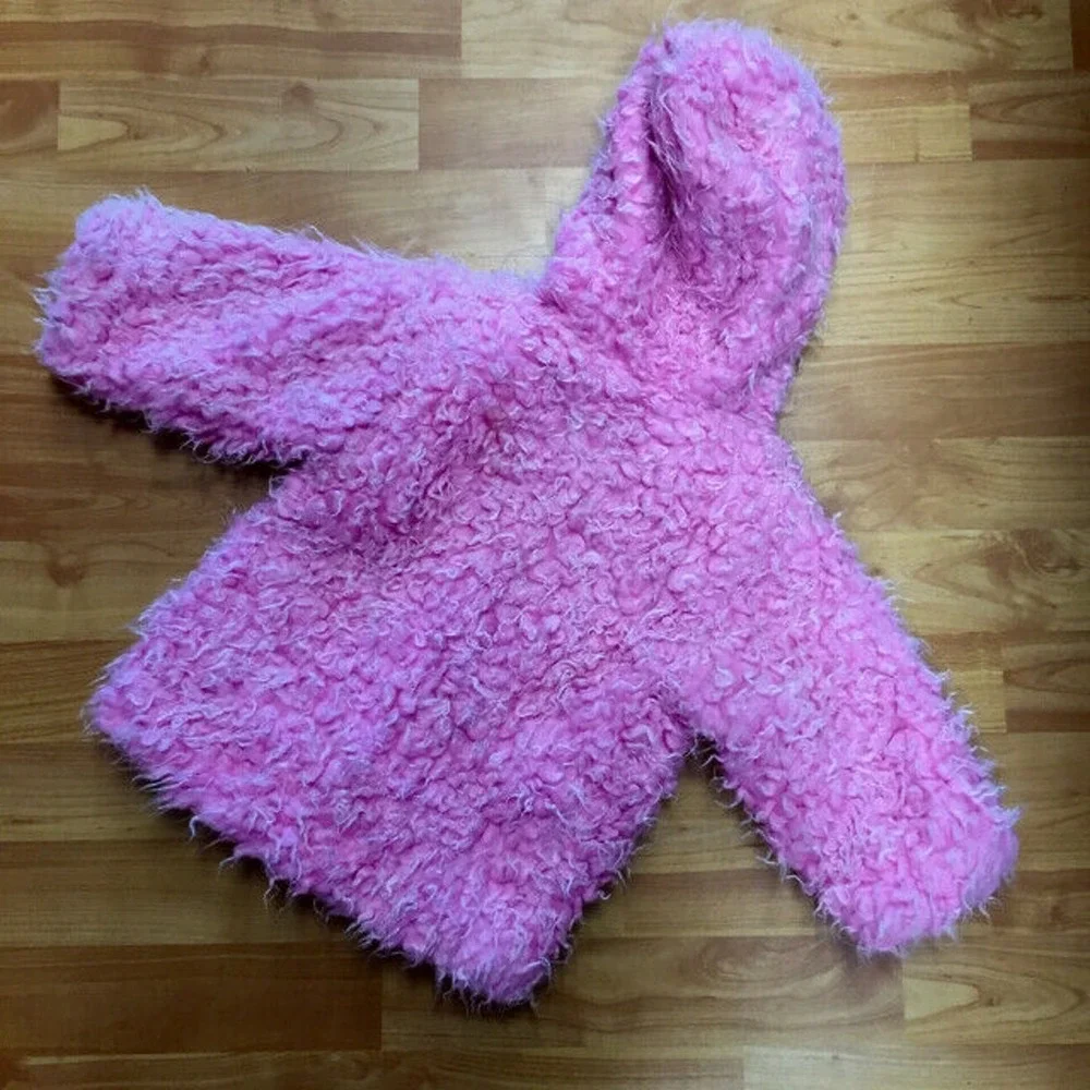 The Children's Place‎ Girls Coat Size 18 Months Pink Fuzzy Furry Soft NEW